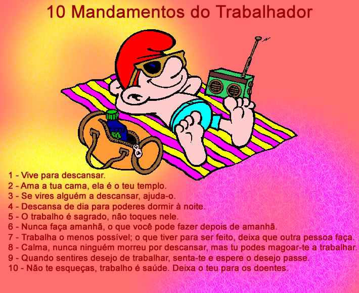 10 mandamentos do Trabalhador