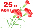 Cravos 25 Abril - Postal de Datas Festivas 
