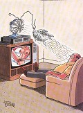 A televisão com cheiro - Postal de Divertimento 