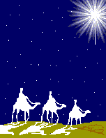 Os três reis magos - Postal de Natal 