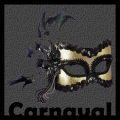 Mascarilha Carnaval - Postal de Datas Festivas 