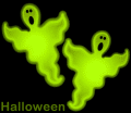 Fantasmas de Halloween - Postal de Datas Festivas 
