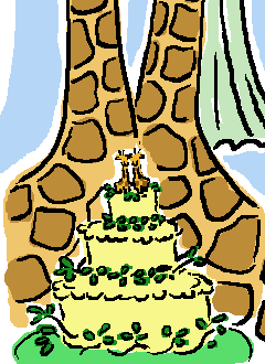 Girafas - Postal de Casamento 