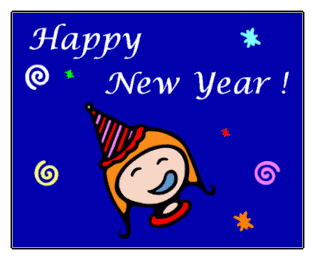Feliz Ano Novo - Postal de Ano Novo 