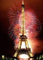 Ano Novo em Paris - Postal de Ano Novo 