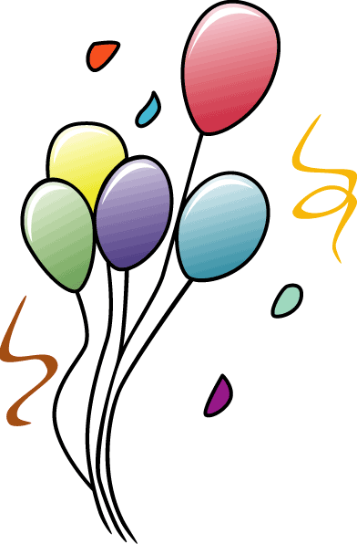 Balões - Postal de Datas Festivas 