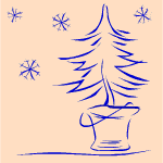 Árvore de Natal - Postal de Natal 