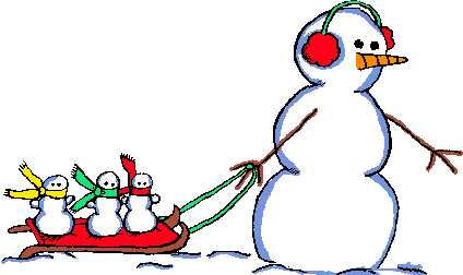 Bonecos de neve - Postal de Natal 